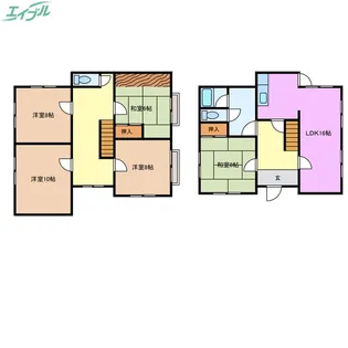 三重県名張市つつじが丘北5番町【一戸建】の間取り