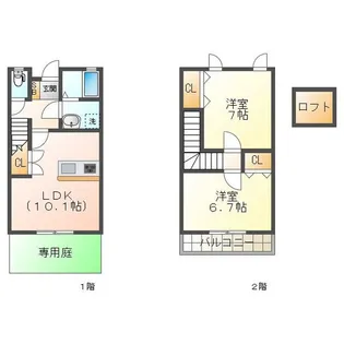 tresor B棟【2階】の間取り