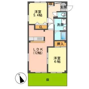 グランディアパレス【1階】の間取り