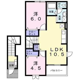 ヴィラ星の宮【2階】の間取り