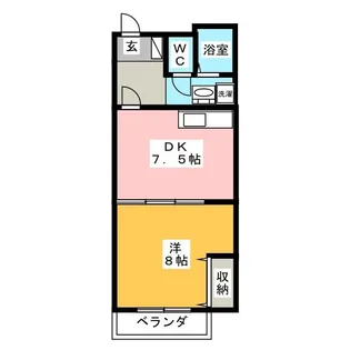 メゾン・アンジュ【1階】の間取り