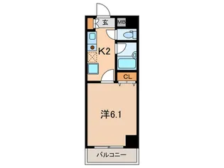 コーフォール三愛【7階】の間取り