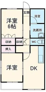 2DKの間取り画像