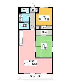 フォレストマンション【4階】の間取り