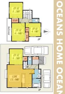 埼玉県川越市大字的場【一戸建】の間取り
