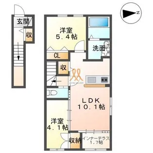 福島県郡山市富久山町久保田【アパート】の間取り
