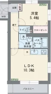 グランセードル【1階】の間取り