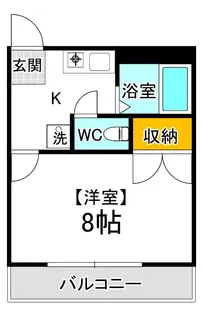 岡山県岡山市北区宿【マンション】の間取り