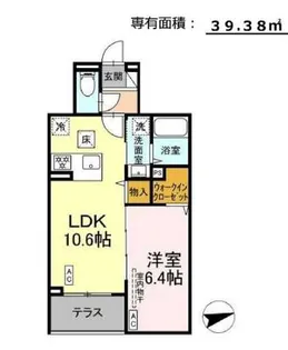 セレスティア祖師谷【1階】の間取り