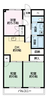 三和ハイツ【4階】の間取り