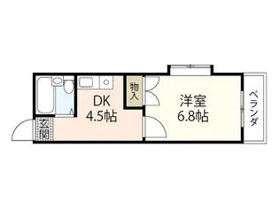 レジデンス庚午ヒライ【4階】の間取り