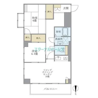 東建小石川マンション【6階】の間取り