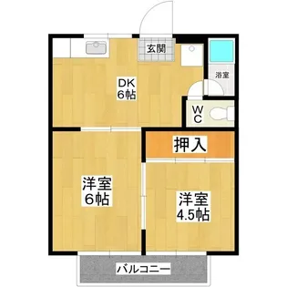 グリーンハイツ文京A棟【2階】の間取り