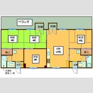 マスダアパート【2階】の間取り