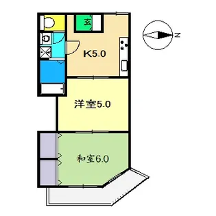 2DKの間取り画像