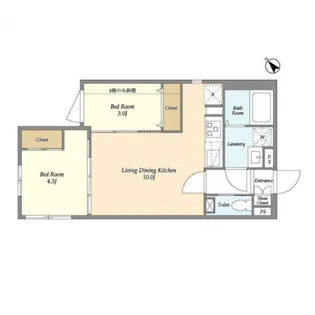 ウェルスクエア駒込【3階】の間取り