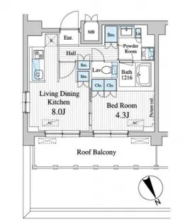プレノ清澄庭園【9階】の間取り