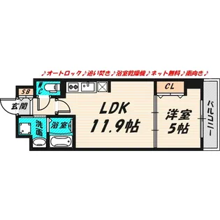 1LDKの間取り画像