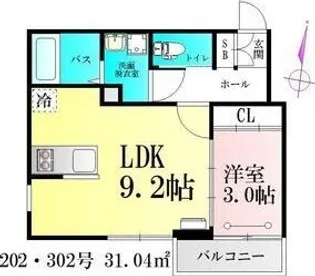 宮城県仙台市若林区木ノ下4【アパート】の間取り