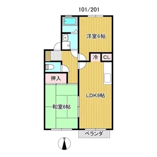 ヴィーヴェレUT【2階】の間取り