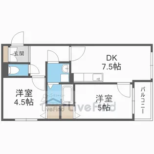 グランドジョラス中の島【4階】の間取り