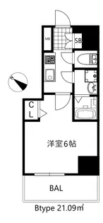 セオリー神戸ウエストゲート【3階】の間取り