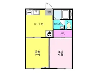 コーポラス仲島【2階】の間取り