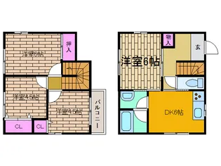 徳島県名西郡石井町高原字桑島【一戸建】の間取り