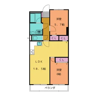 ゆたか台マンション【3階】の間取り