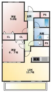 パークサイド高井【1階】の間取り