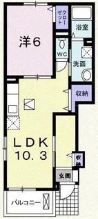 1LDKの間取り画像