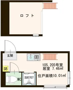 ROSSO上北沢【2階】の間取り