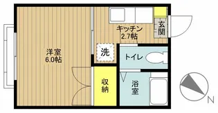 ハイツ ミワ【1階】の間取り