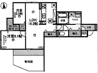 カーサルミノサ王子町【1階】の間取り
