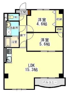 パステル大井手【1階】の間取り