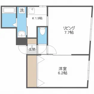 北海道札幌市中央区南二条西19【マンション】の間取り