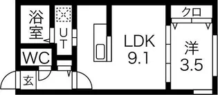 北海道札幌市西区琴似四条7【マンション】の間取り