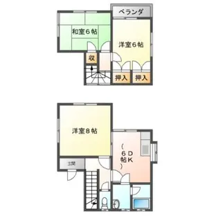 青森県八戸市大字長苗代字窪田【一戸建】の間取り
