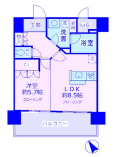 デル・スール・テラス【8階】の間取り