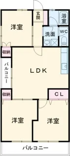 竹の郷マンション【1階】の間取り