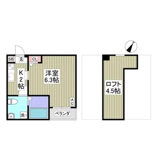 シャテーニュ【1階】の間取り