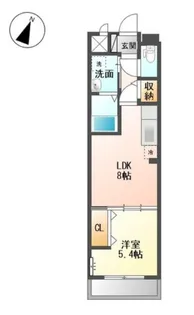 1LDKの間取り画像