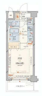 1Kの間取り画像