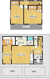 埼玉県越谷市蒲生寿町【一戸建】の間取り