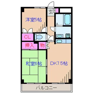 神奈川県横浜市鶴見区駒岡2【マンション】の間取り
