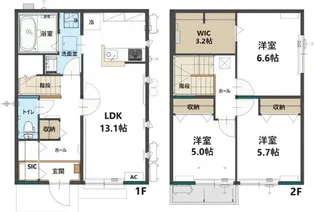 埼玉県所沢市宮本町1【一戸建】の間取り