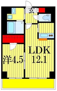 プレアデス津田沼【1階】の間取り
