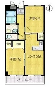 パレーシャル難波【4階】の間取り