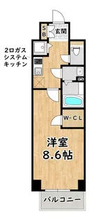 セオリー大阪アーバンレスト【2階】の間取り