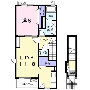 アイリス【2階】の間取り